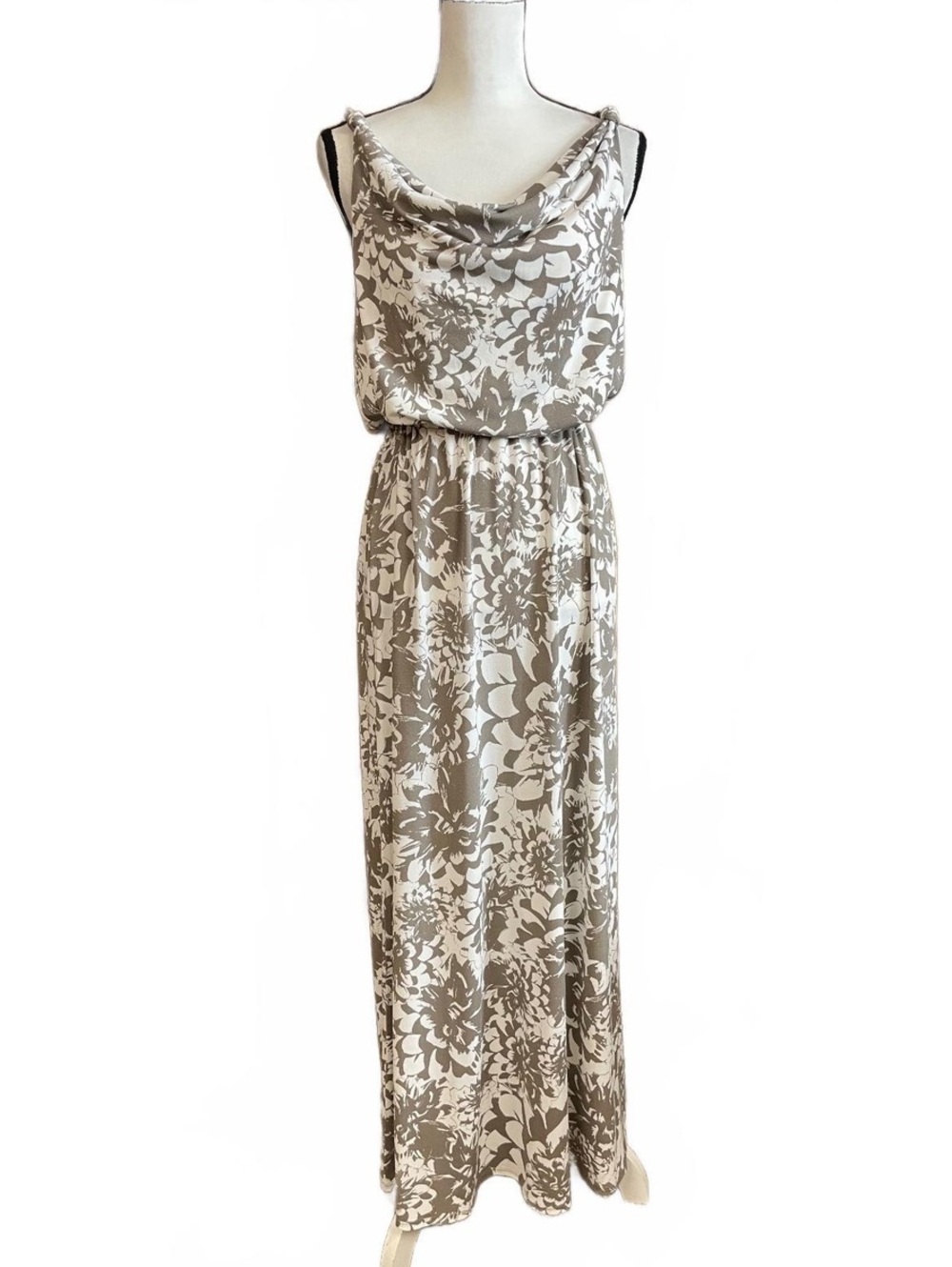 Ann Taylor sleeveless cowl neck maxi dress small